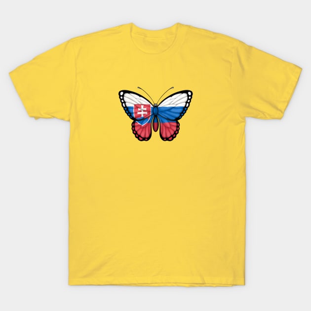 Slovakian Flag Butterfly T-Shirt by jeffbartels